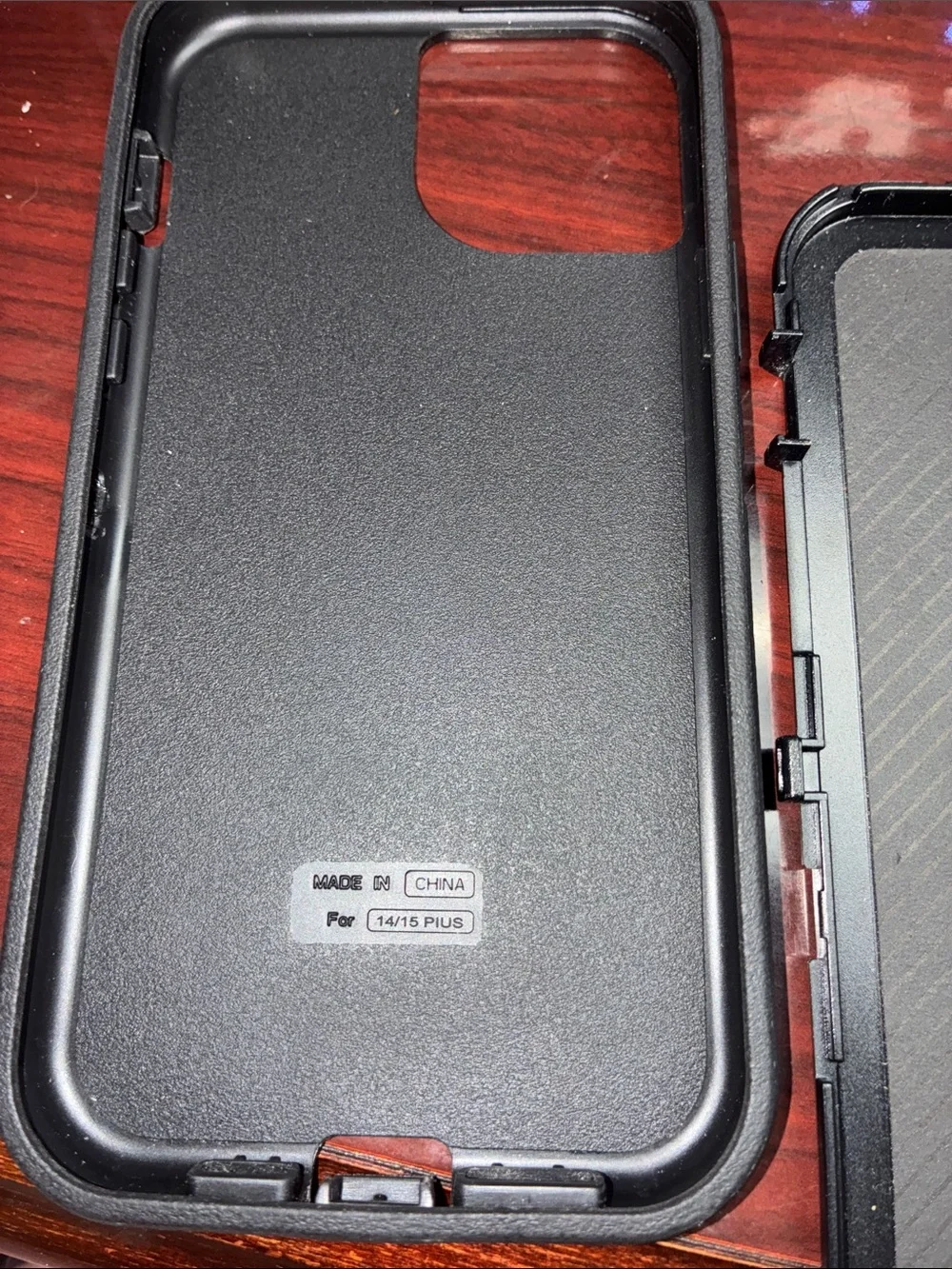 Black iPhone Case Compatible with 14 or 15 Plus